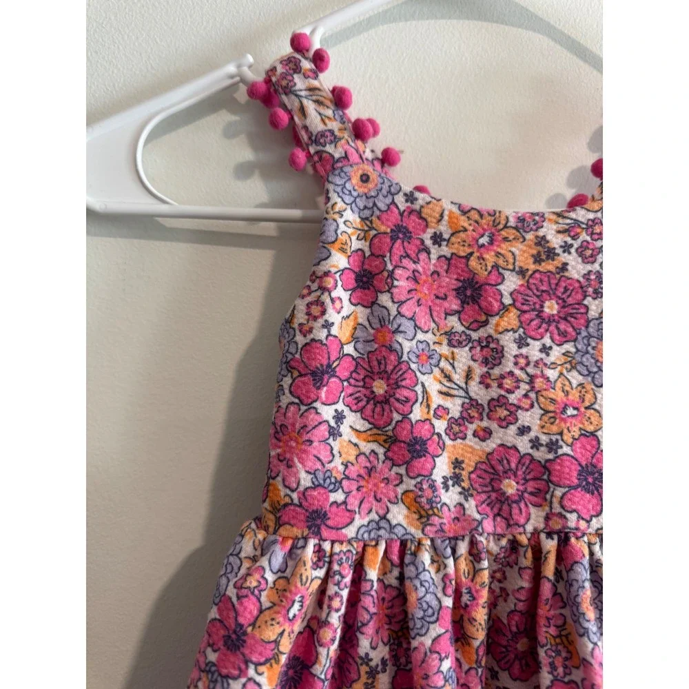 Summer Dress Tommy Bahama Floral Pom-Pom Sun Toddler Girls 24M Pink Ruffle